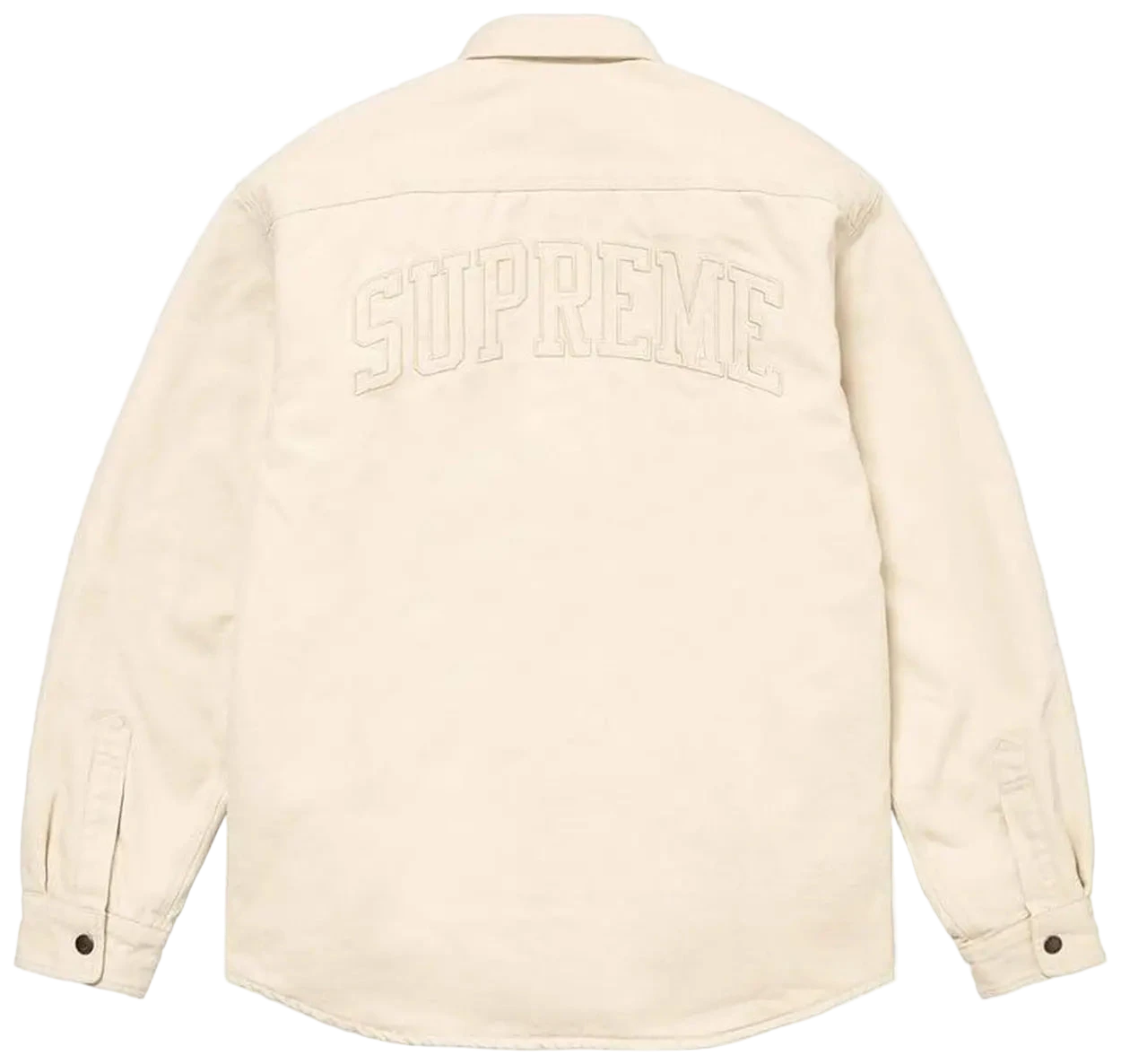 Supreme Faux Shearling Lined Work Shirt Natural