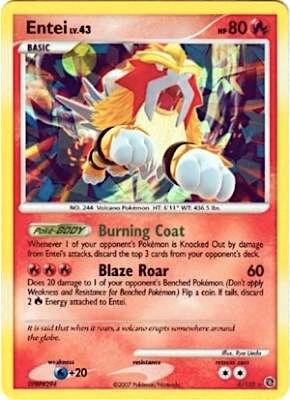 Entei - 4/132 (Cracked Ice Holo) - Miscellaneous Cards & Products (MCAP)