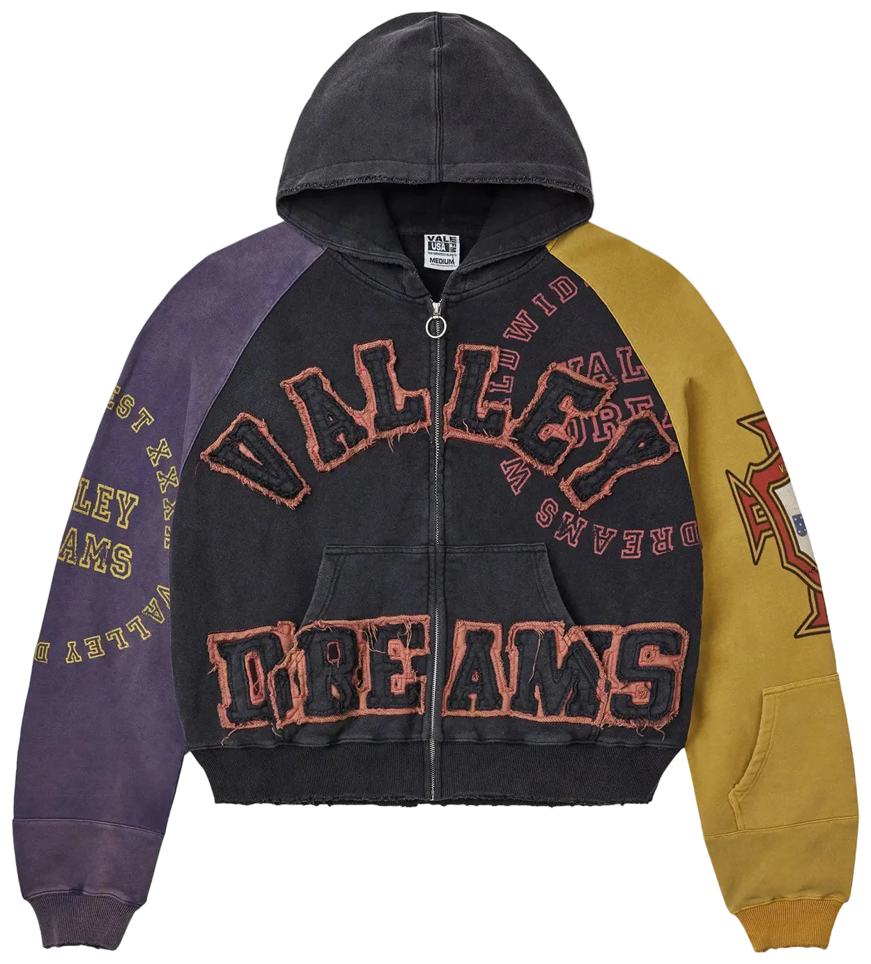 Vale Forever Crest Zip Up Purple/Black/Yellow