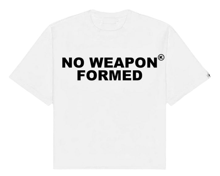 No Weapon Formed Oversized Tee White Black