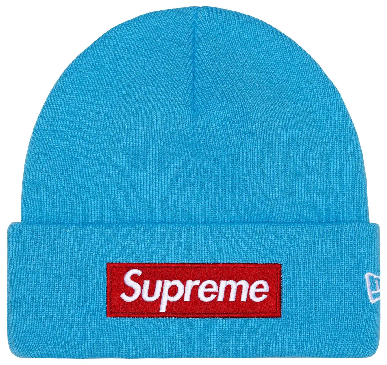 Supreme New Era Box Logo Beanie (FW25) Cyan