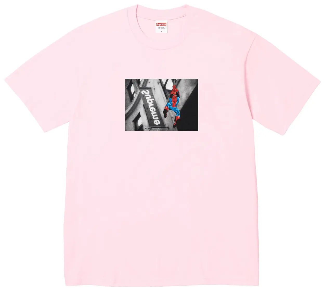 Supreme x Spider-Man Tee Light Pink