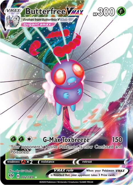 Butterfree VMAX - 002/189 - SWSH03: Darkness Ablaze (SWSH03)