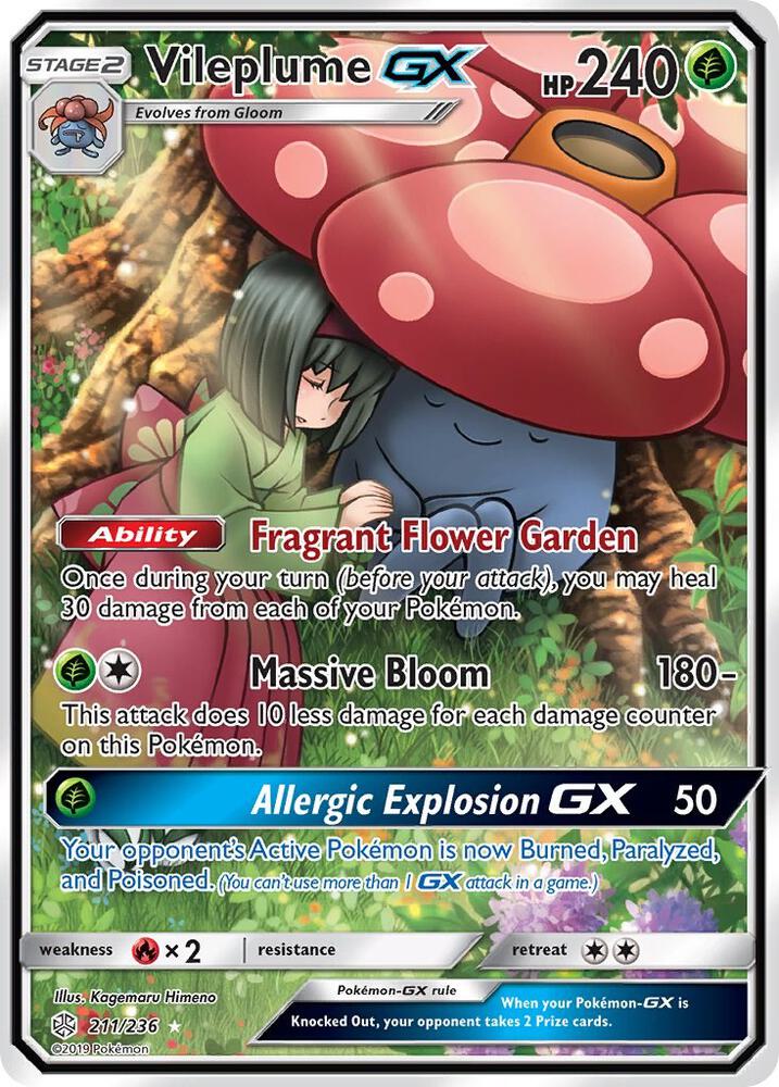 Vileplume GX (Full Art) - 211/236 - SM - Cosmic Eclipse (SM12)