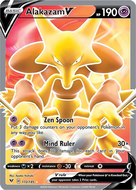 Alakazam V (Full Art) - 172/185 - SWSH04: Vivid Voltage (SWSH04)
