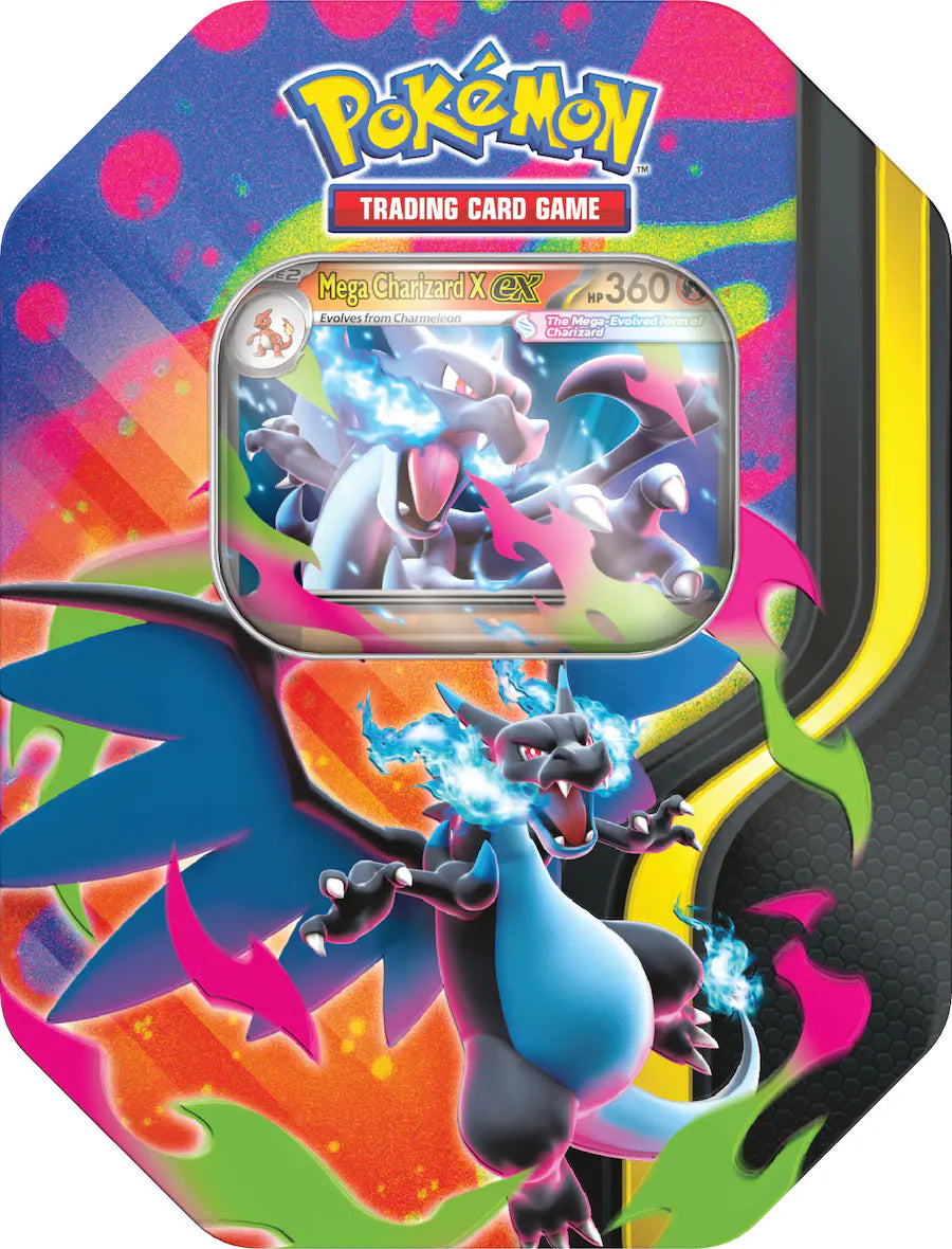 Pokémon TCG: Mega Charizard Tin - Arkwork May Vary