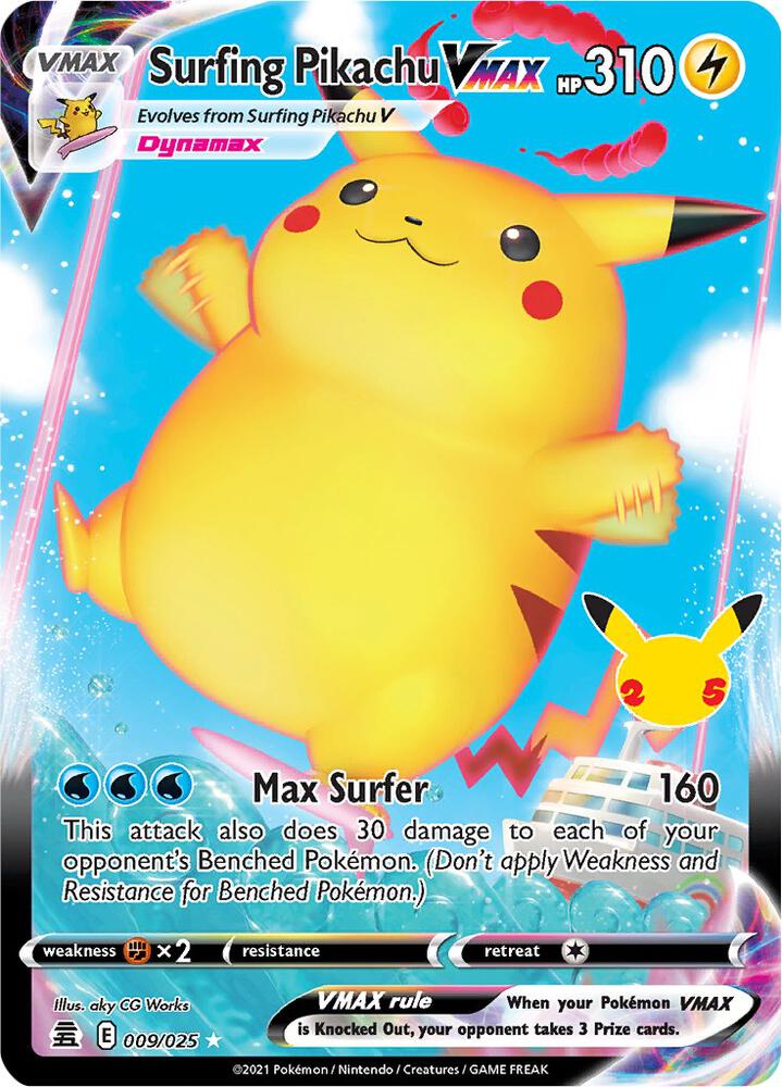 Surfing Pikachu VMAX - 009/025 - Celebrations (CLB)
