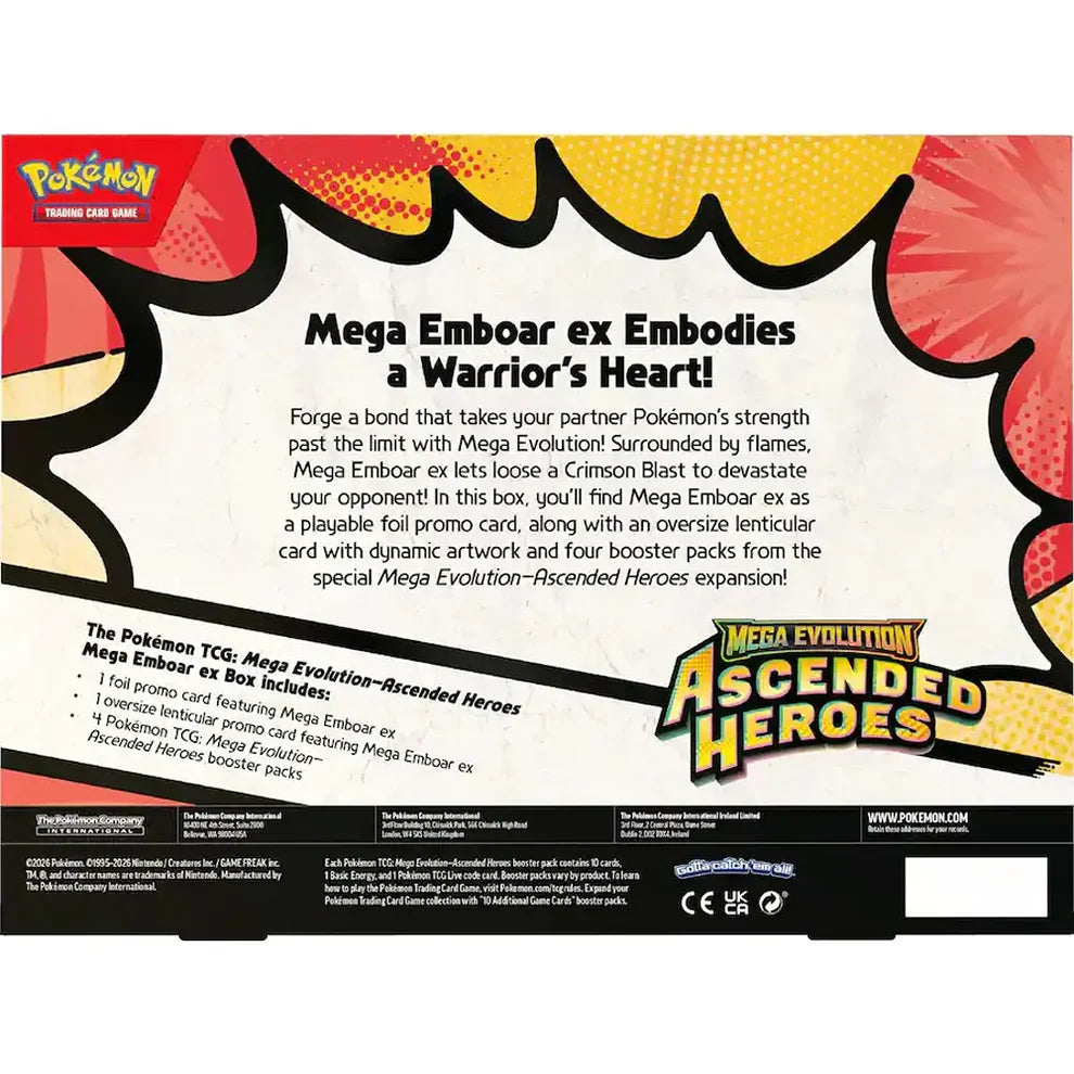 Pokemon TCG: Mega Evolution - Ascended Heroes Mega Emboar Ex Box