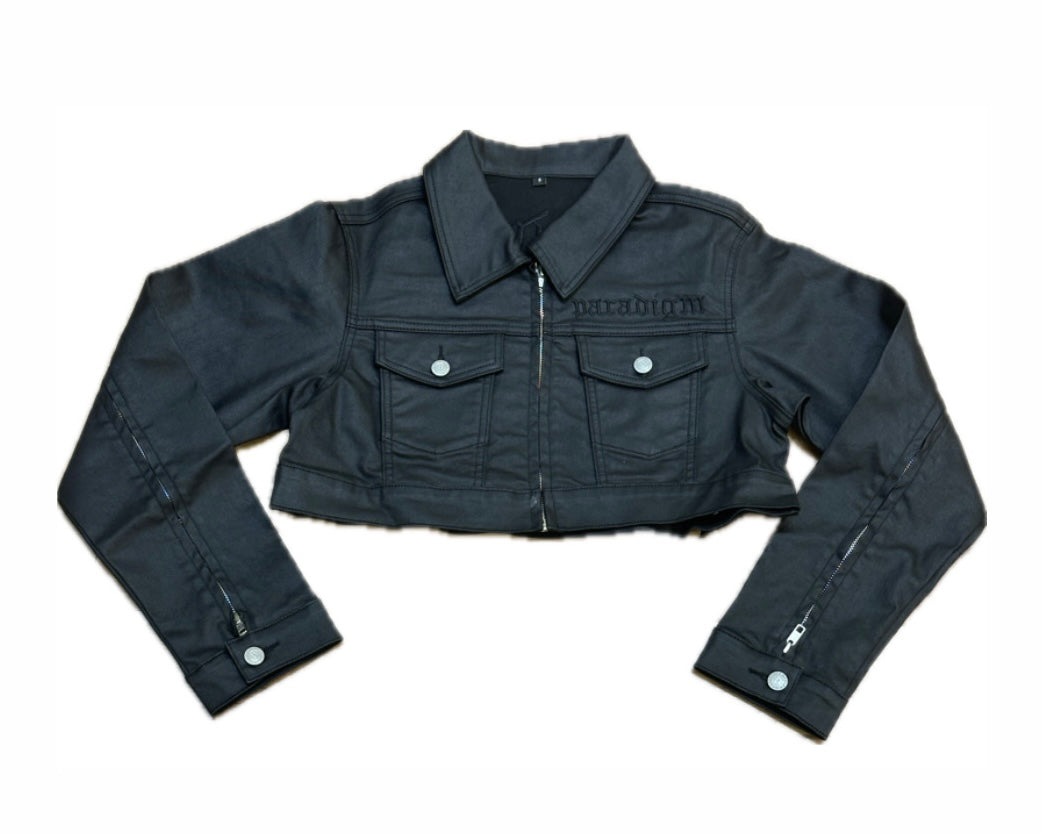 Paradigm Waxed Denim Cropped Jacket