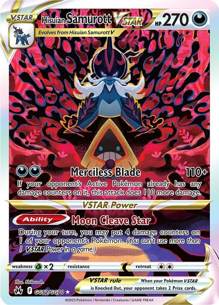 Hisuian Samurott VSTAR - GG52/GG70 - SWSH: Crown Zenith: Galarian Gallery (CRZ:GG)