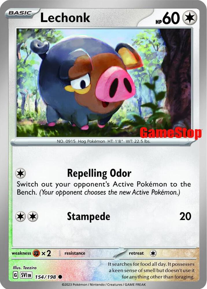 Lechonk - 154/198 (GameStop Promo) - Miscellaneous Cards & Products (MCAP)