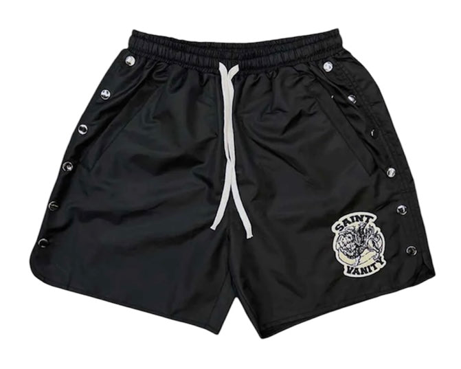 Saint Vanity Nylon Shorts Black