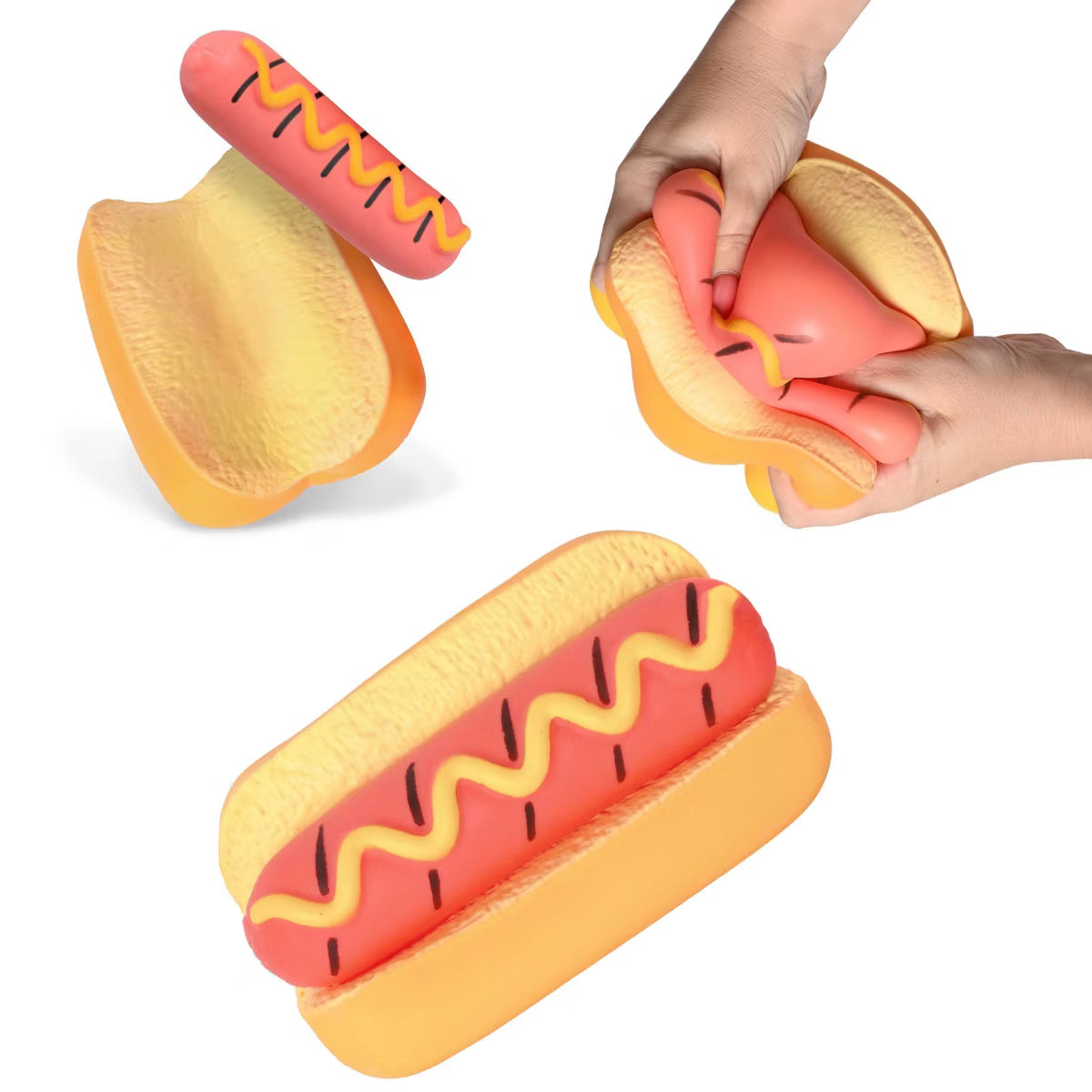 Sunny Days Squeeezy Hot Dog Fidget Toy