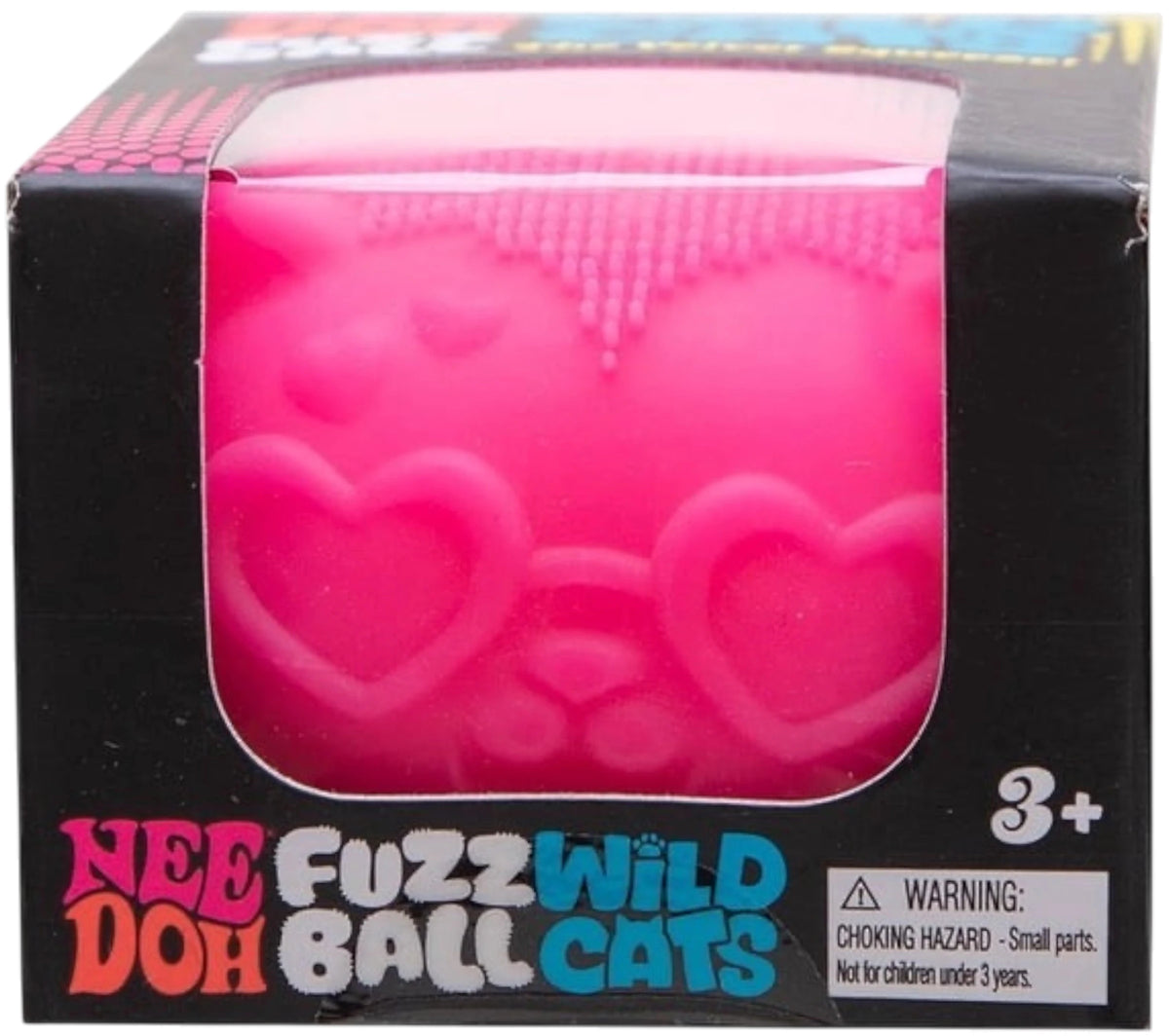 NeeDoh Fuzz Ball Wild Cats Squishy Fidget Toy Pink