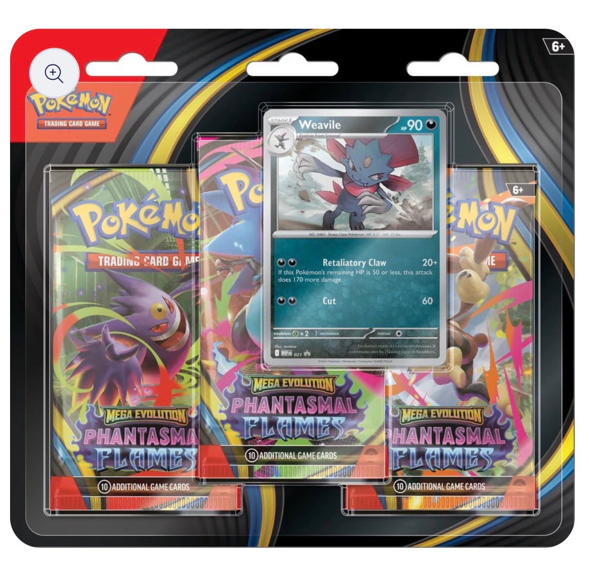 Pokémon TCG: Phantasmal Flames 3 Pack Blister Weavile