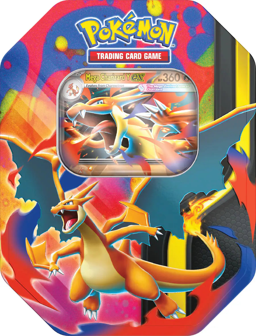 Pokémon TCG: Mega Charizard Tin - Arkwork May Vary