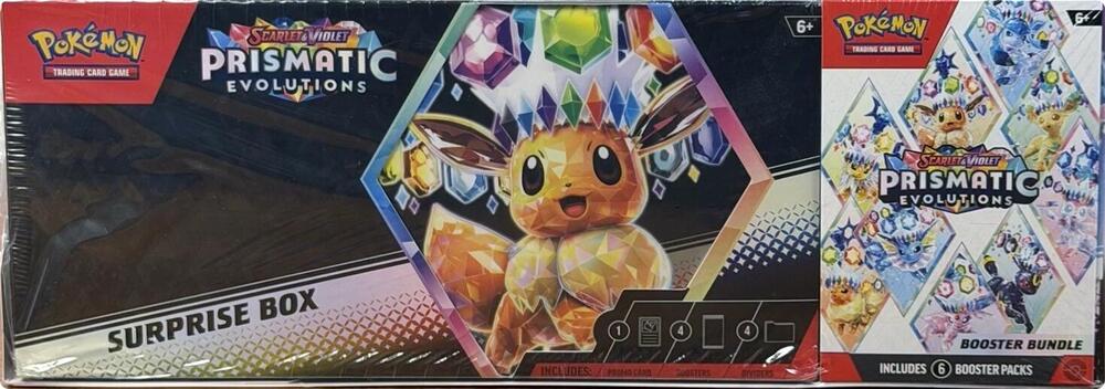 Pokémon TCG: Prismatic Evolutions Surprise Box + Booster Bundle