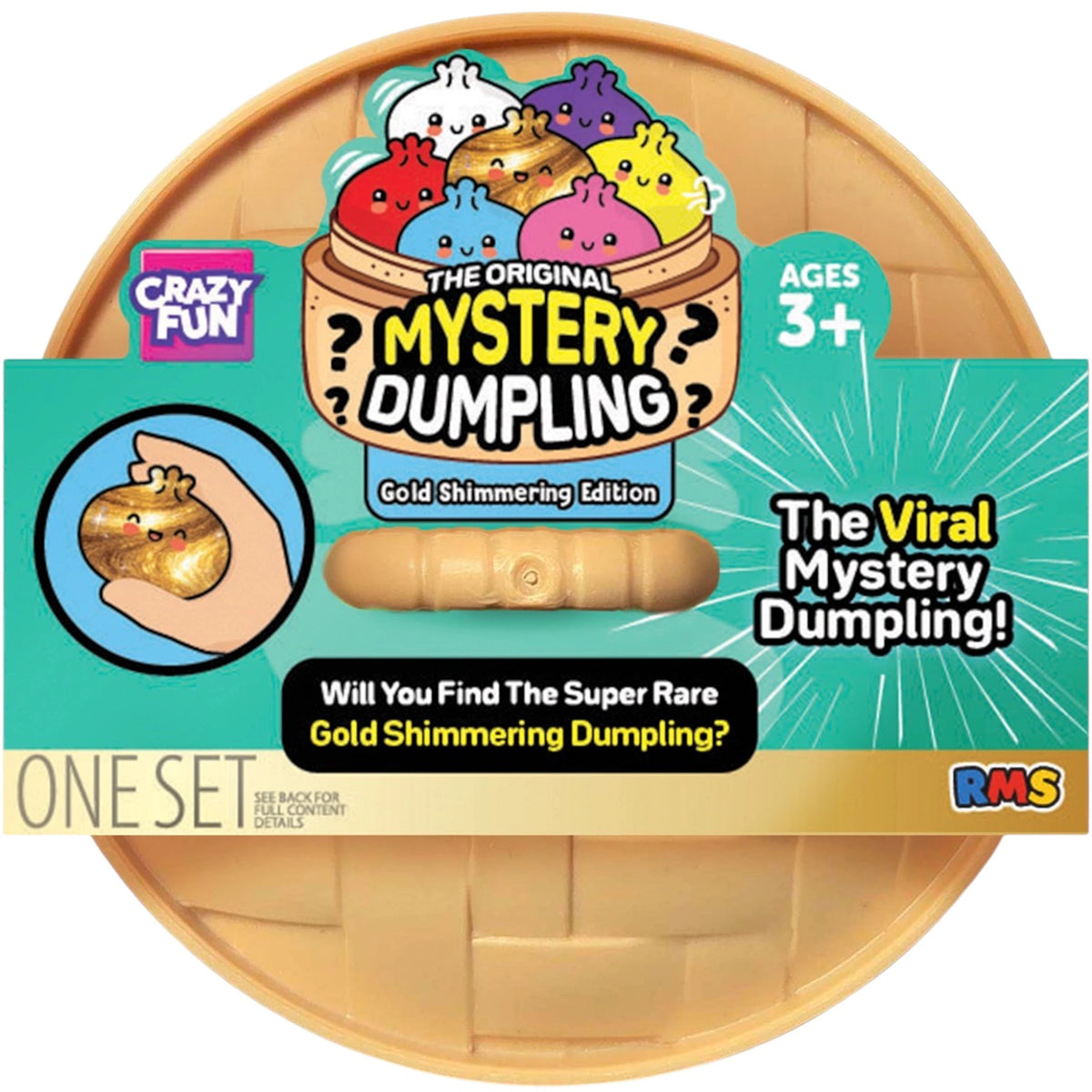 Squishy Bun The Original Mystery Squishy Dumpling (Gold Shimmering Edition) Blind Box