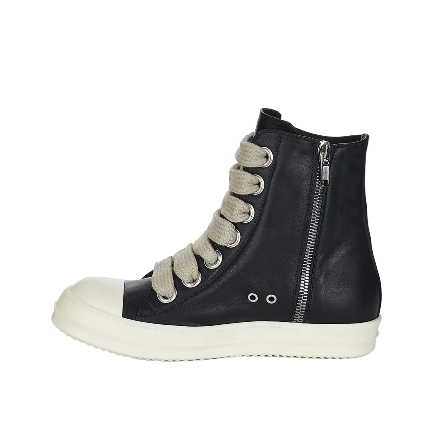 Rick Owens Womens Jumbo Laced Low Black Milk
