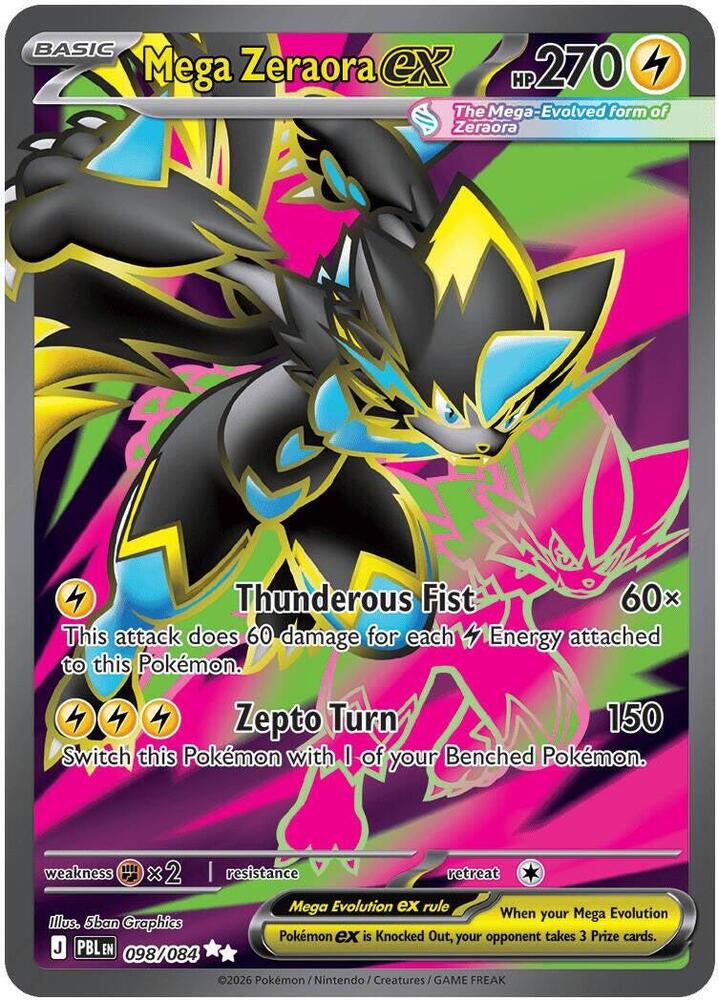 Mega Zeraora ex - 098/084 - ME05: Pitch Black (PBL)