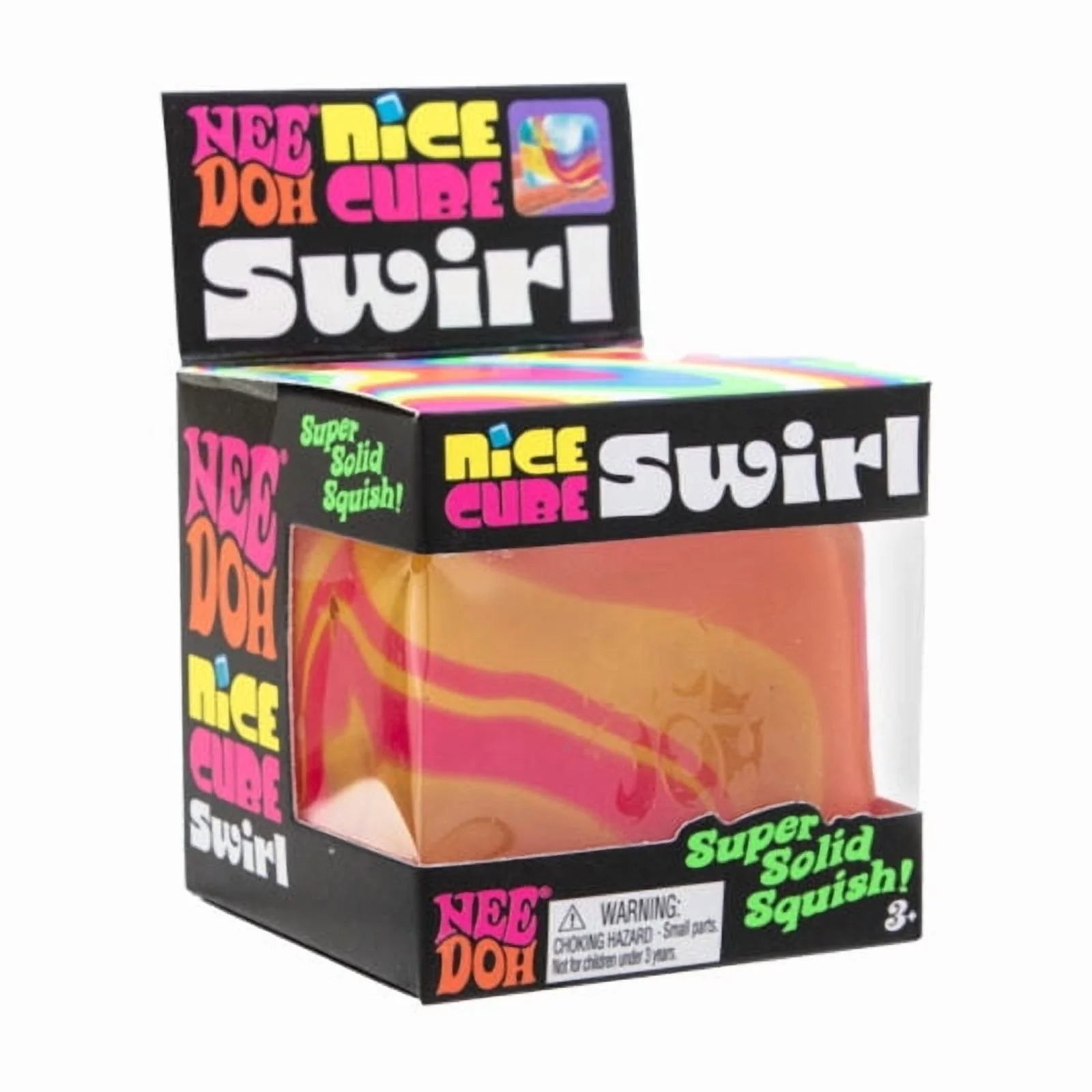 NeeDoh Swirl Nice Cube, Satisfying Square Shaped Sensory Toy, Colors May Vary