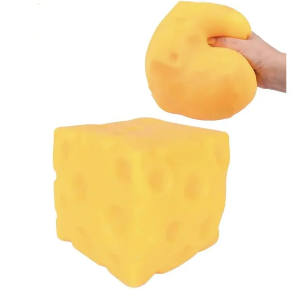 Toymendous Large Sensory Squishy Stress Relieving Cheese Figure
