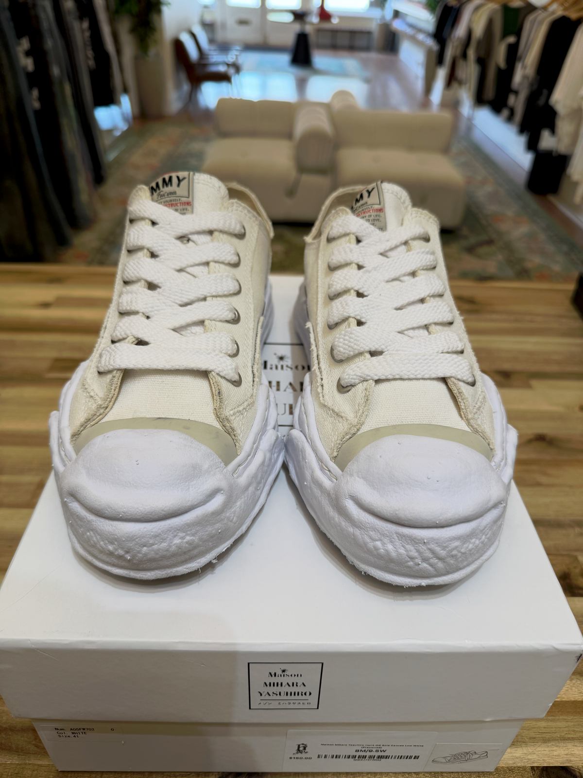 Maison Mihara Yasuhiro Hank OG Sole Canvas Low White (Preowned)