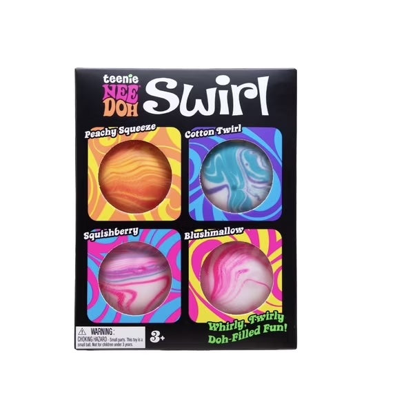 NeeDoh Teenie Swirl Squishy Fidget Toy Set of 4