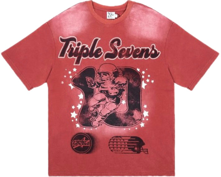 Triple Sevens All Star Football Tee Red