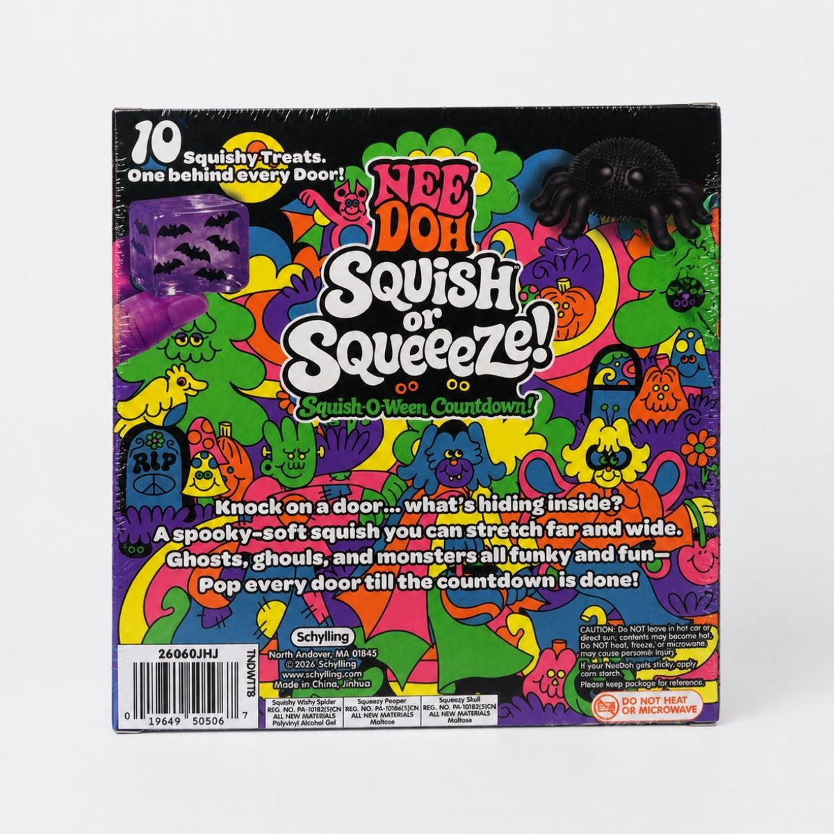 NeeDoh Squish or Squeeeze! Squish-O-Ween Countdown Squishy Fidget Toy