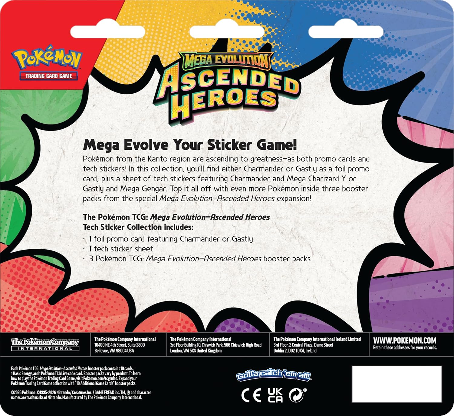 Pokémon TCG: Mega Evolution—Ascended Heroes Tech Sticker Collection - Gastly