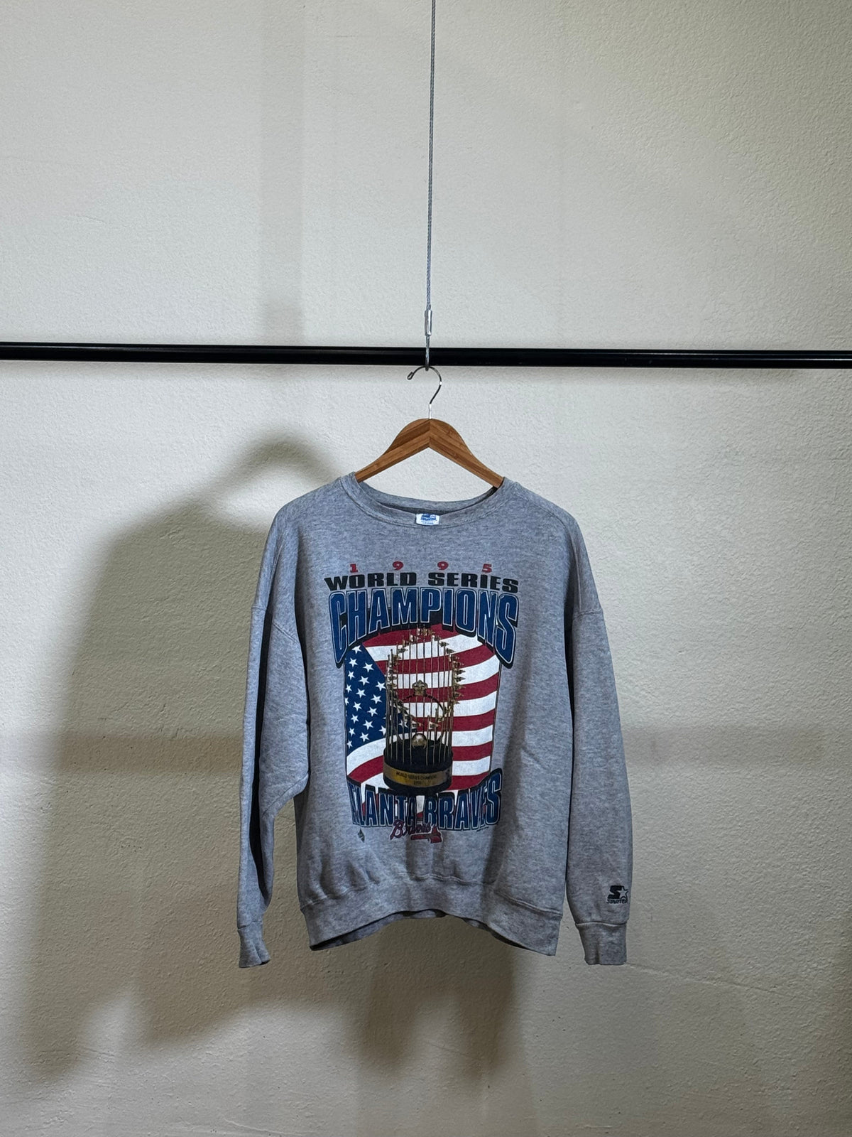 Vintage 1995 MLB Atlanta Braves World Series Champions Starter Sweatshirt