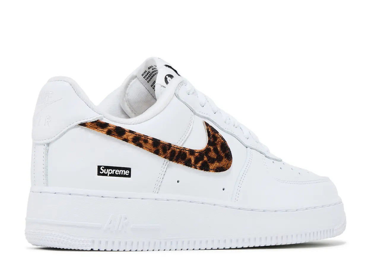 Supreme x GOODENOUGH x Air Force 1 Low White Cheetah Print