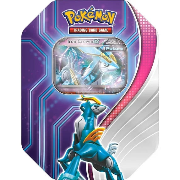 Pokemon TCG: Iron Crown Ex Tin Set (4 Booster Packs Foil Promo Card)