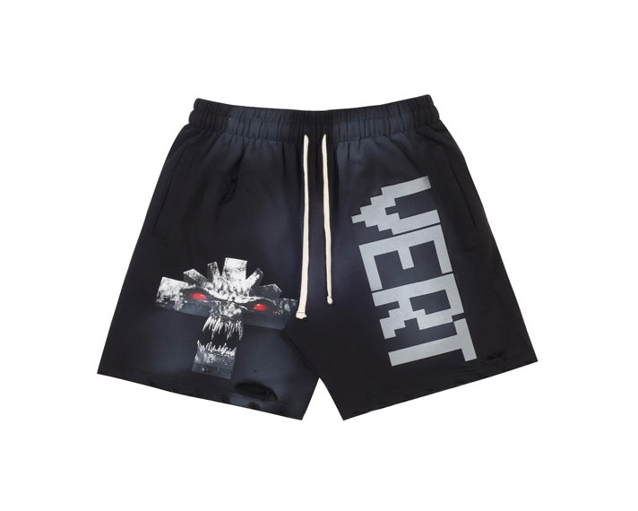 Vertabrae Vonster Cross Sweatshorts Black