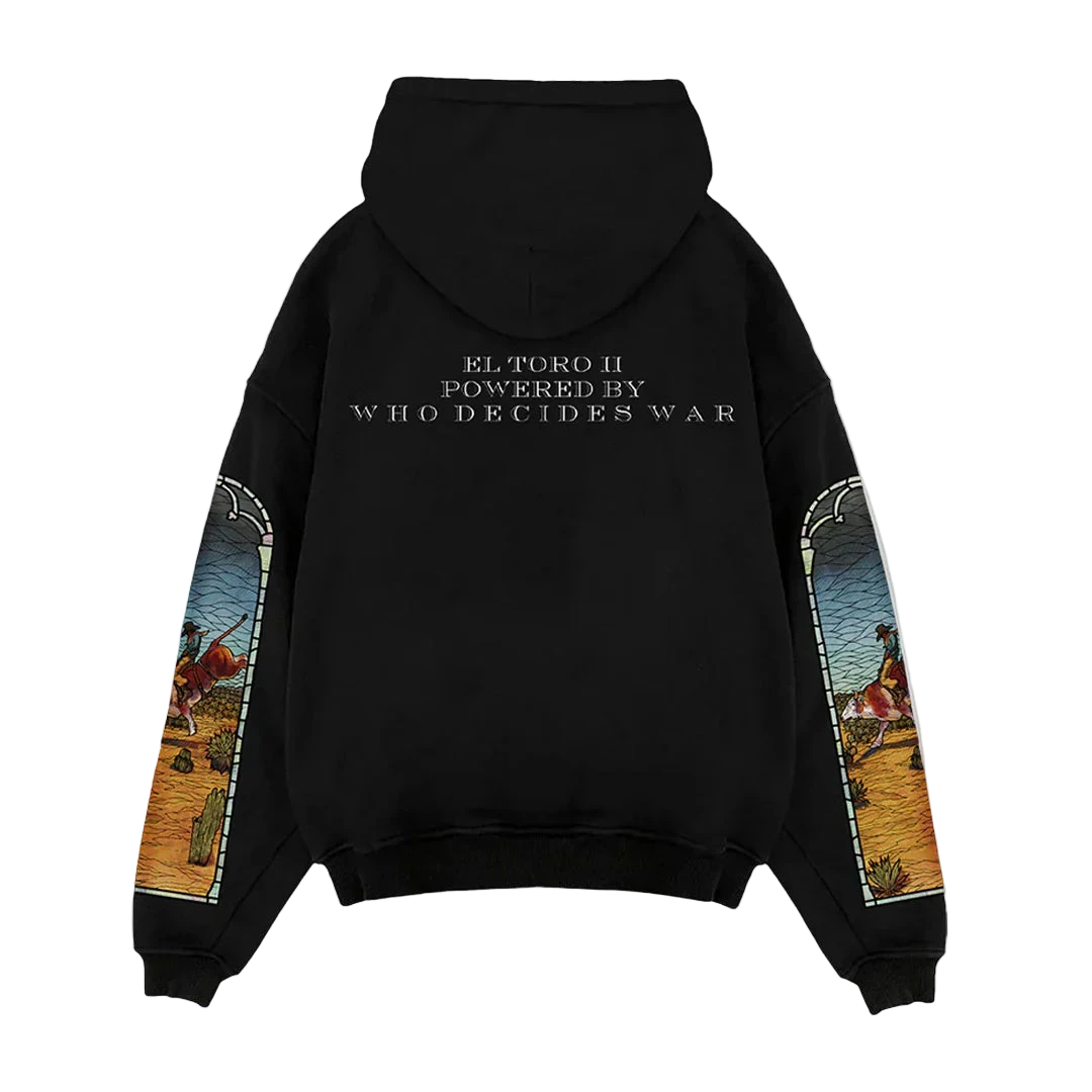 Who Decides War x EST Gee Stained Glass Hoodie Black
