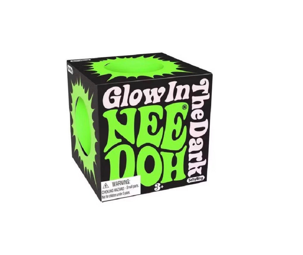 NeeDoh Glow in the Dark Satisfying Squish Toy (Colors May Vary)