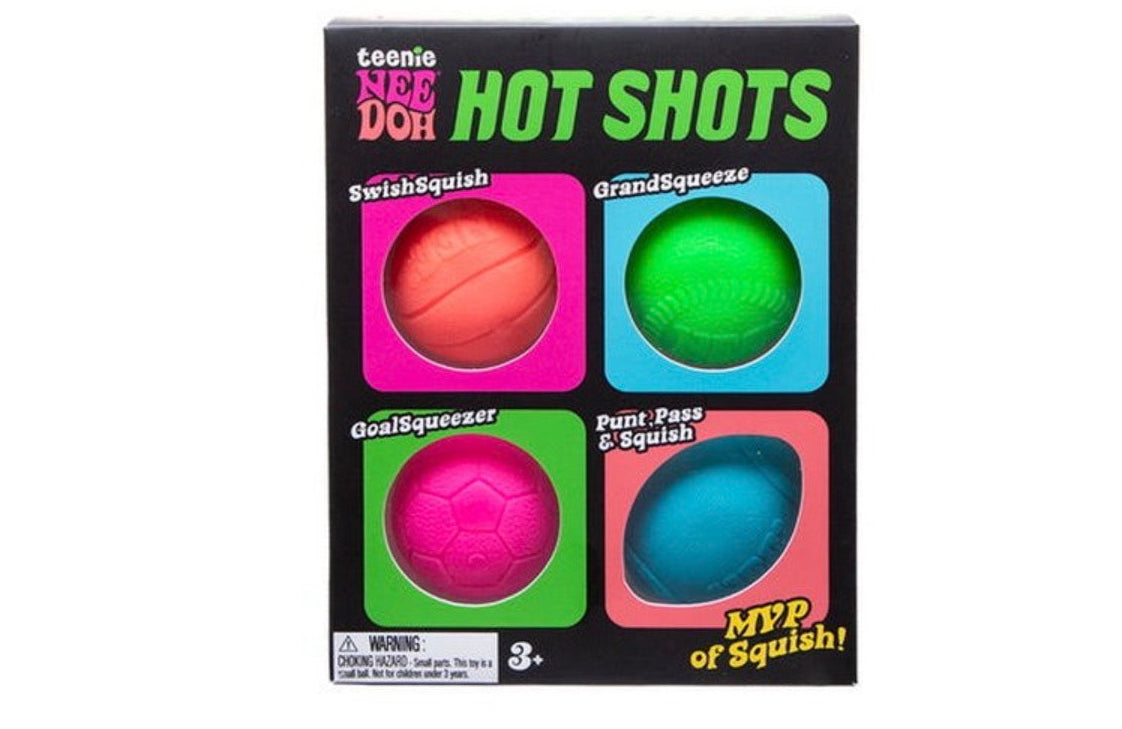 NeeDoh Teenie Hot Shots - Satisfying Sensory Toy (4 Pack)