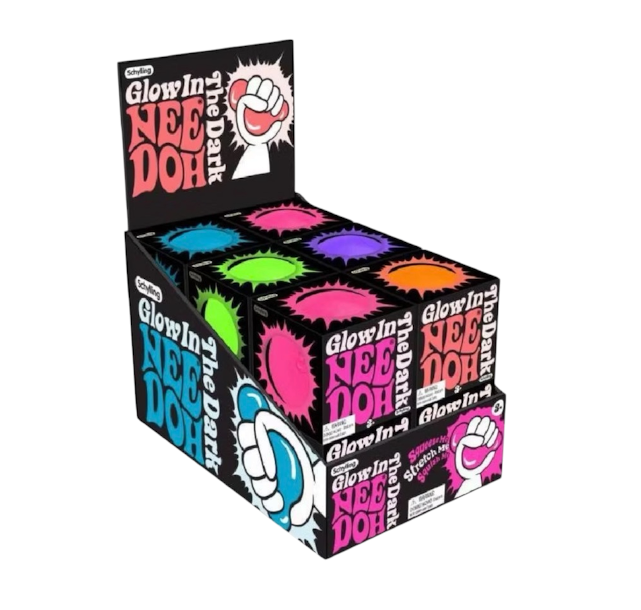 NeeDoh Glow in the Dark Satisfying Squish Toy (Colors May Vary)
