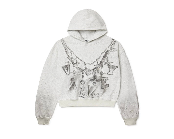 Vale Lives White Big Chain Hoodie
