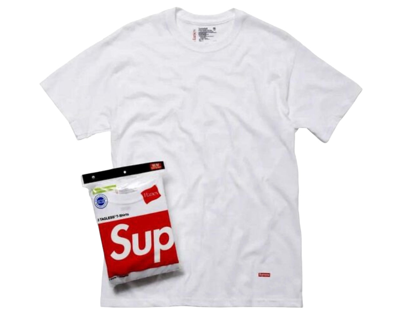 Supreme Hanes Tagless Tees (3 Pack) White