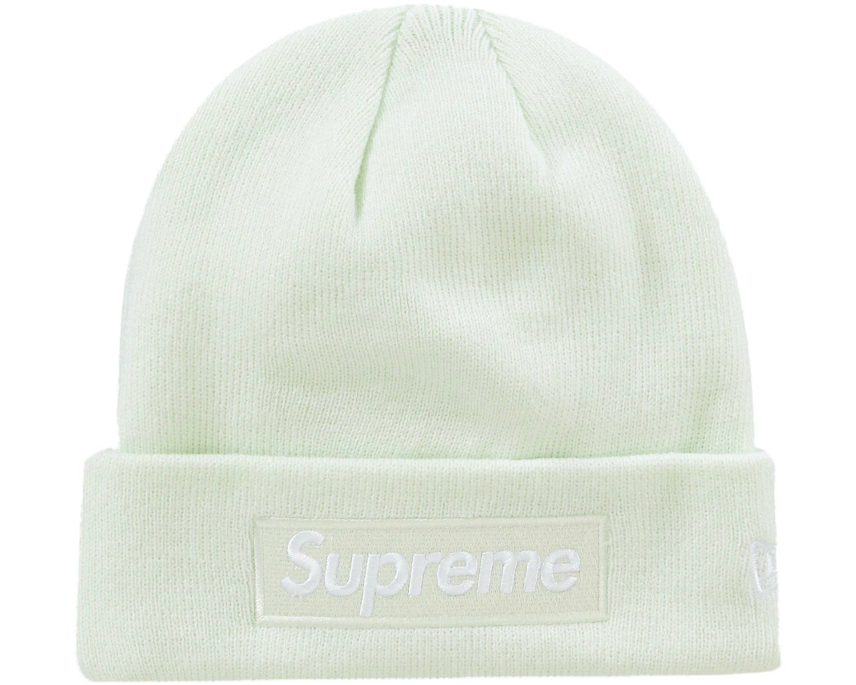 Supreme New Era Box Logo Beanie (FW23) Light Green
