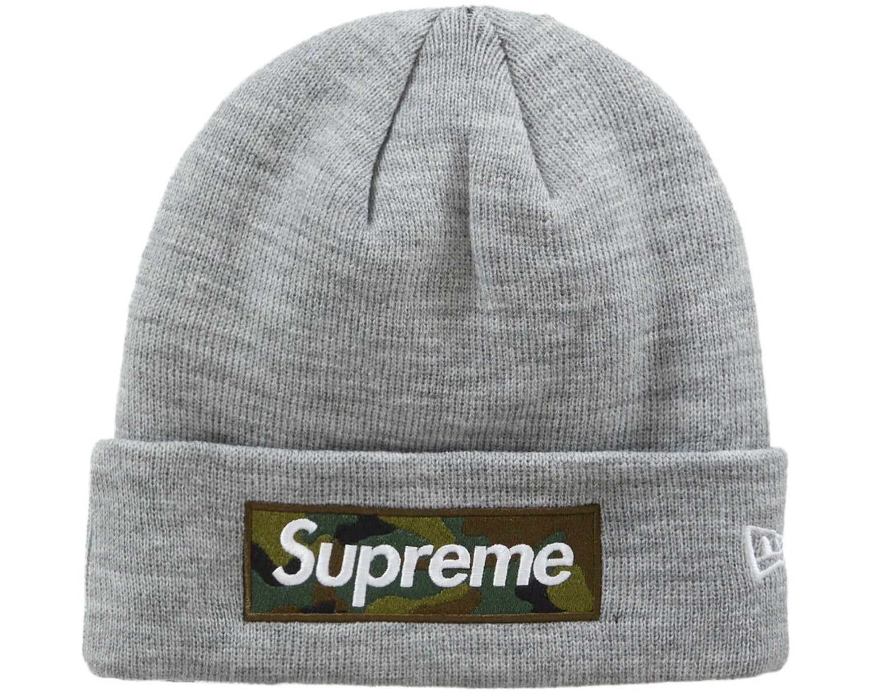 Supreme New Era Box Logo Beanie (FW23) Heather Grey