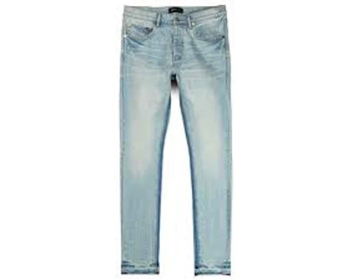 Purple Brand P001 Low Rise Skinny Jean Light Indigo Shadow Inseam