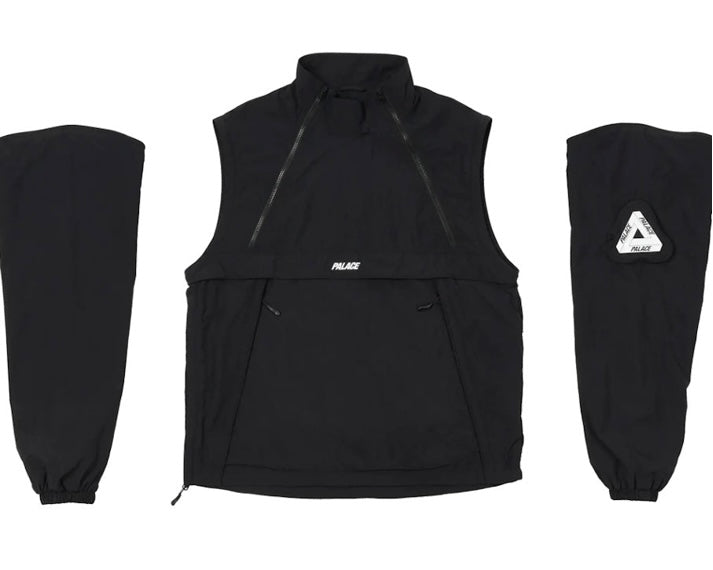 Palace Zip Off Gilet Jacket Black