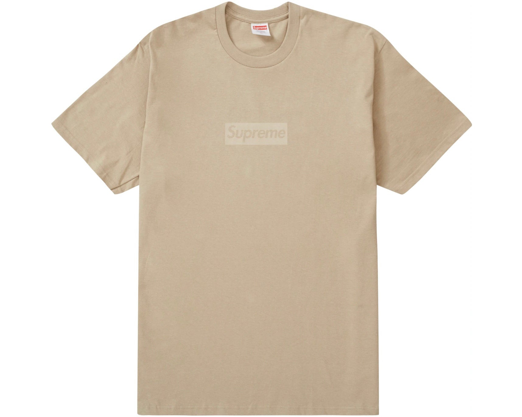 Supreme Tonal Box Logo Tee Khaki