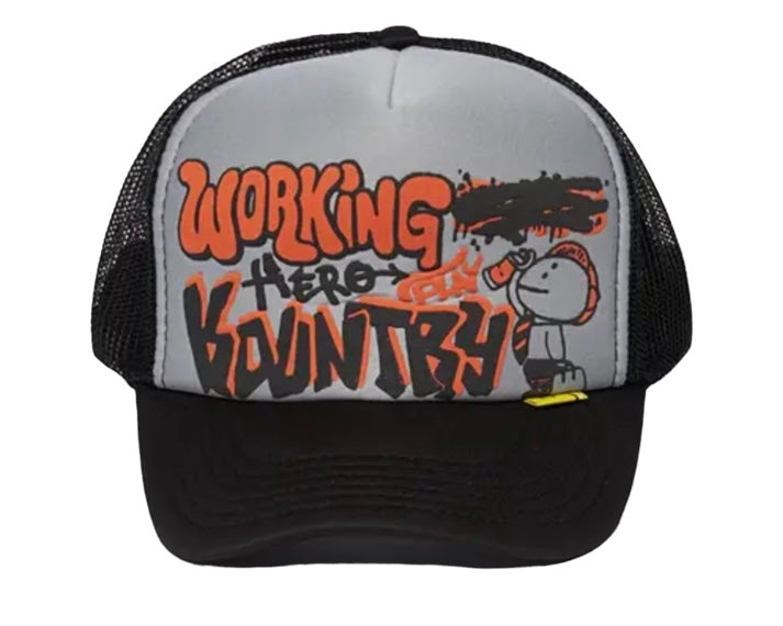 Kapital Working Hero Trucker Hat Grey/Black