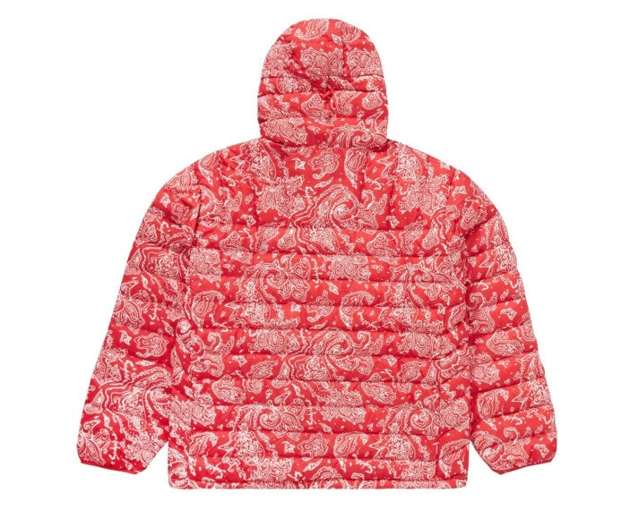 Supreme Micro Down Half Zip Hooded Pullover (FW22) Red Paisley