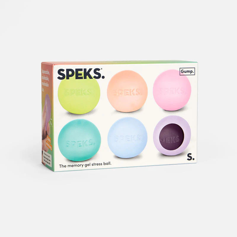 Speks Gump Memory Gel Stress Ball Prism Mini 6-Pack