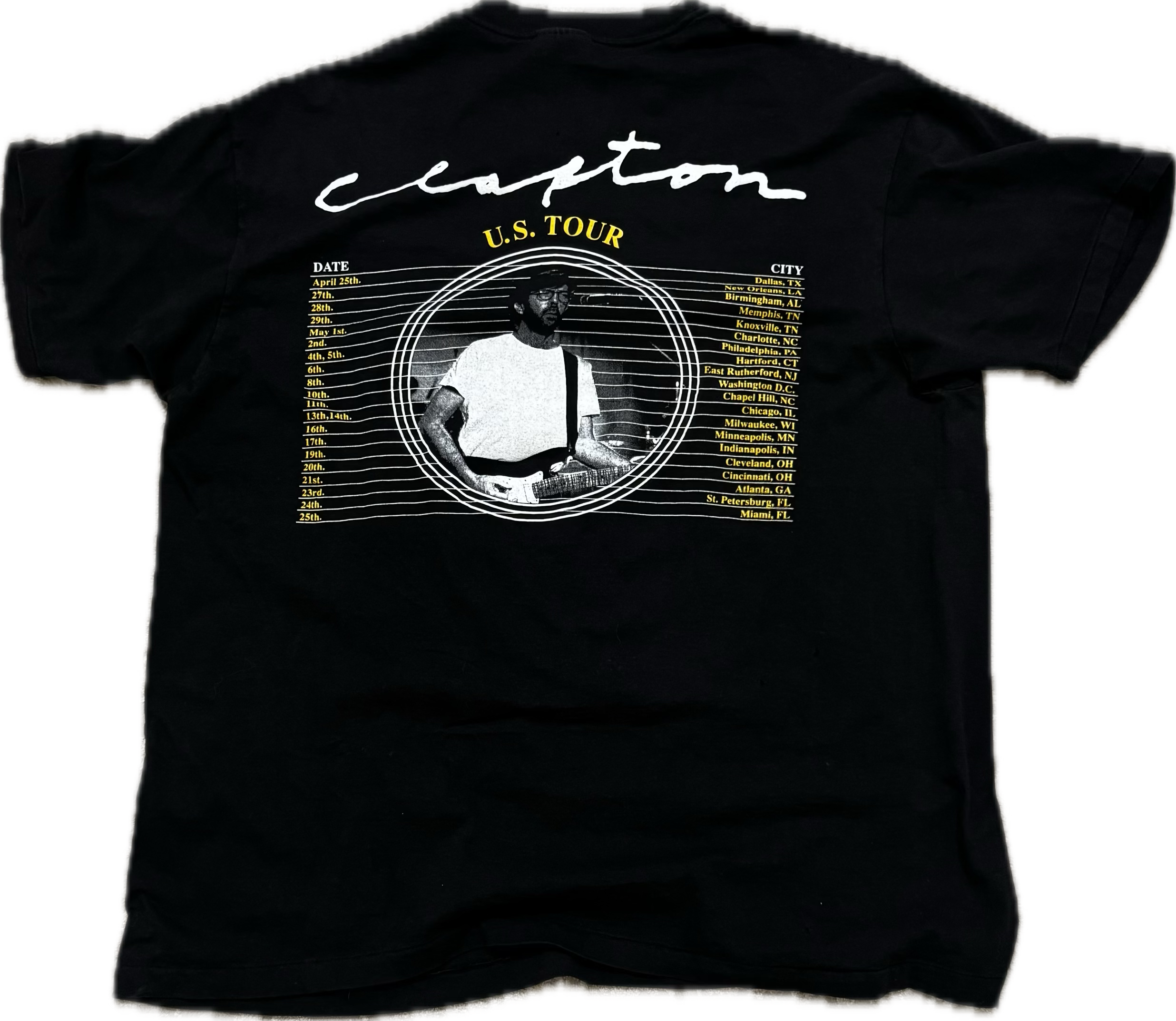 Vintage 1992 Eric Clapton Tour Tee